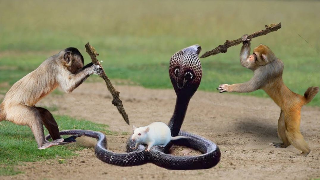 ⁣Monkey Playing withSnake | Viral Matters Tv